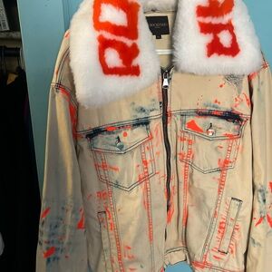 Rockstar Beige and Orange Men's Lightweight Jacket